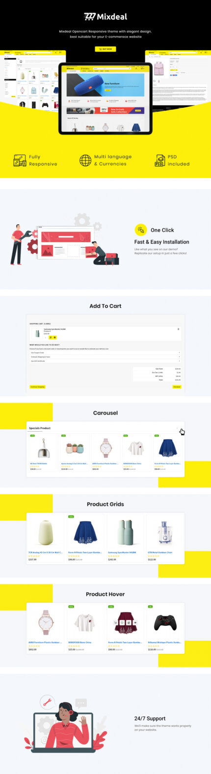 Mixdeal - Multiparous Electronic OpenCart Theme - Features Image 1