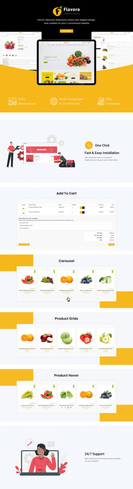 Flavoro - Organic Food OpenCart Template - Features Image 1