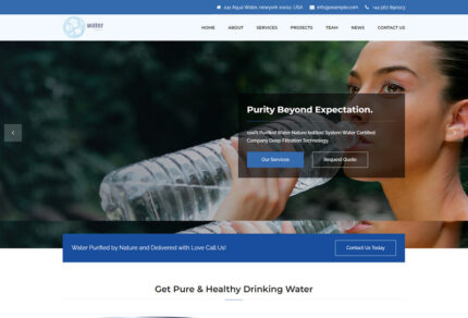 Aqua Water Clean Landing html templates - Features Image 1