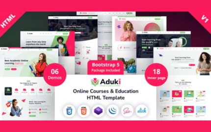 Aduky - Online Courses and Education HTML Template