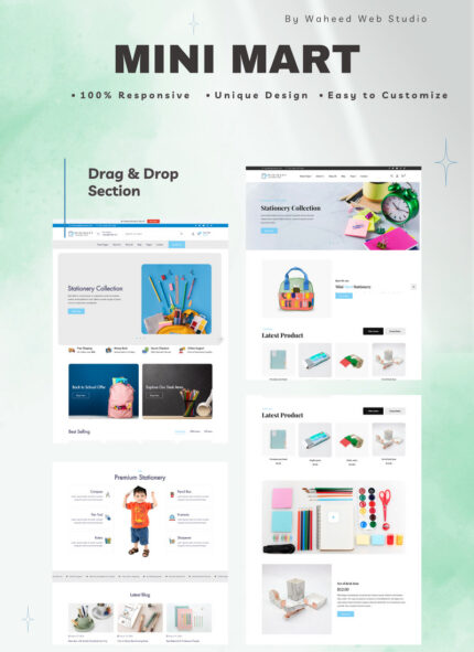 Mini Mart - Stationery & Books Store Shopify Theme - Features Image 1