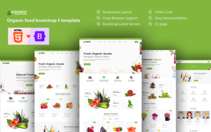 Agroment – Organic Food Bootstrap 5 Template