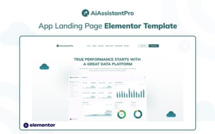 AiAssistantPro – App Landing Page Elementor Template