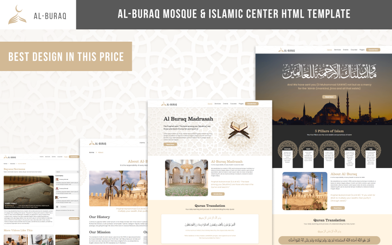 Al-Buraq – Mosque and Islamic Center HTML Template