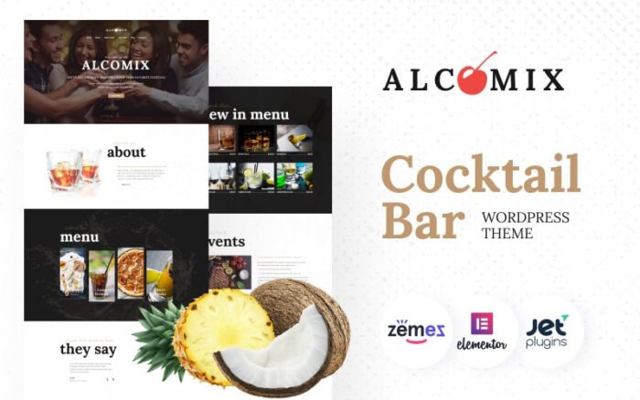 Alcomix - Cocktail Bar WordPress Theme