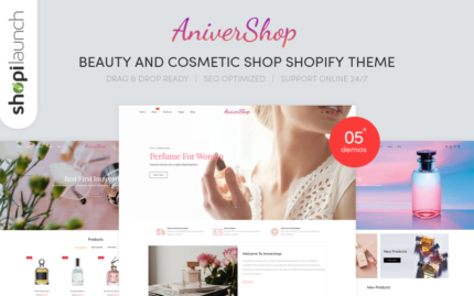 AniverShop - Beauty & Cosmetics Shop Responsive Shopify Theme