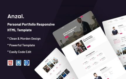 Anzal – Personal Portfolio Website Template