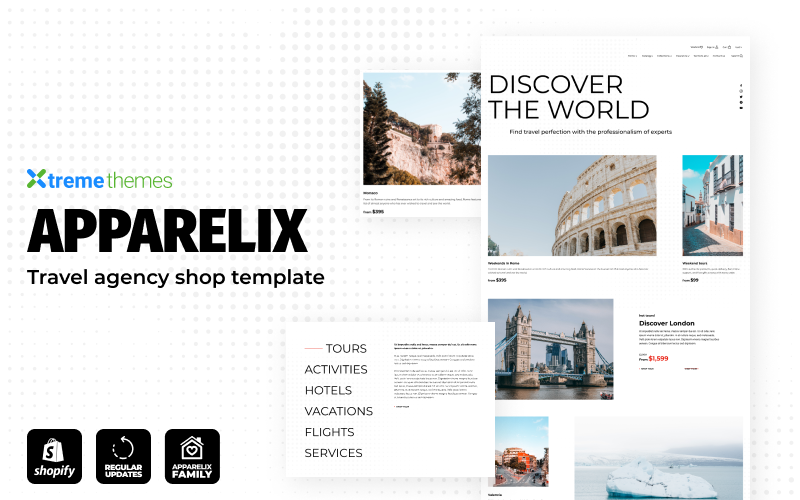 Apparelix Tour and Travel Agency Template Shopify Theme