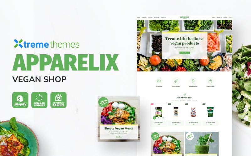 Apparelix Vegan Shop Shopify Theme