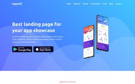 Appsoft - App Landing Page Template