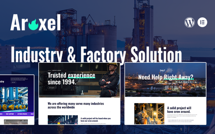 Aroxel - Industry & Factory WordPress Theme