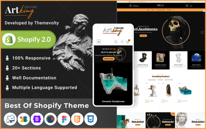 Art king Mega art–pottery crafts–gift Super Premium Responsive Shopify 2.0 Theme