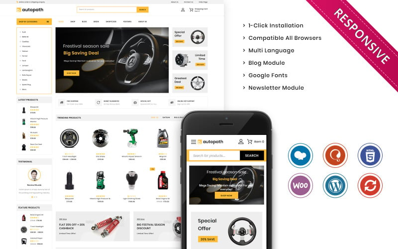 Autopath - The Ultimate Autopart Woocommerce Responsive Store