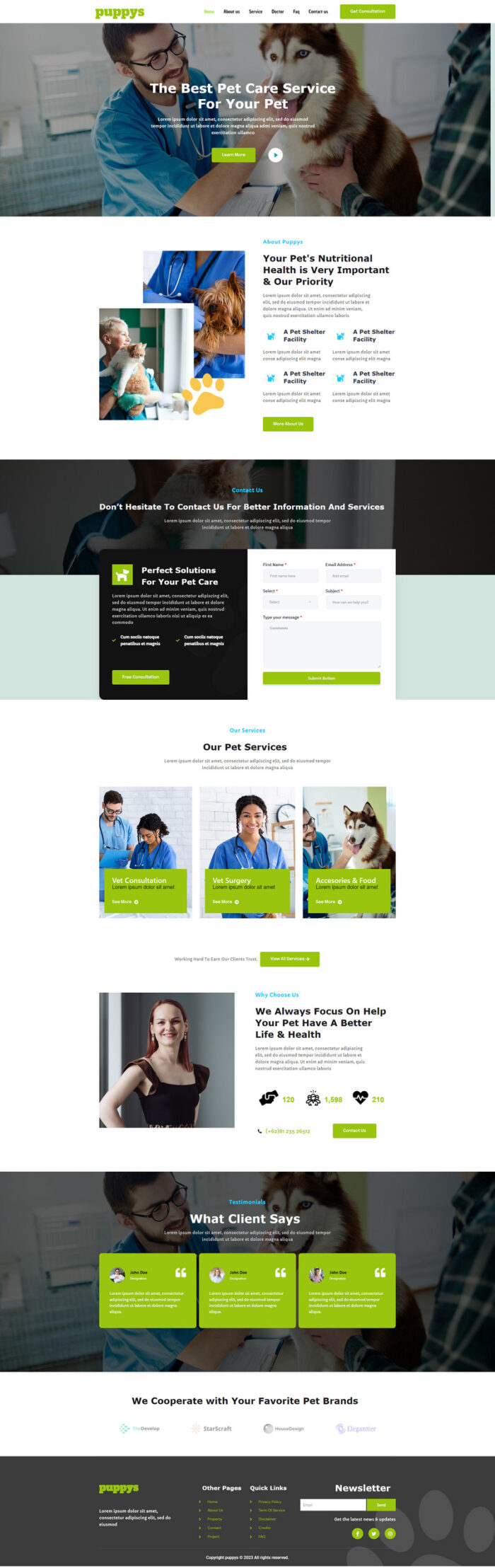 Puppys Pet Care Vet Wordpress Full Responsive Theme - Features Image 1