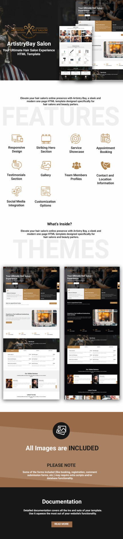 ArtistryBay Salon - Hair Salon Landing One Page Responsive HTML Website Template - Features Image 1