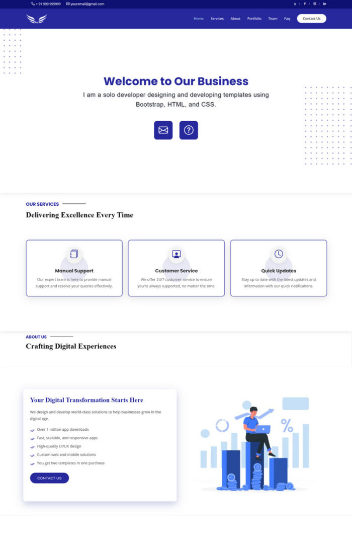 Norman Multi Purpose Landing Page Template - Features Image 4