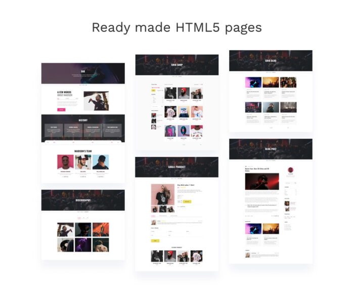 Madison - Singer Multipage HTML5 Website Template - Features Image 2