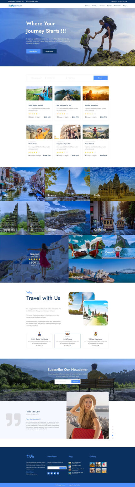 Trago-Travel Agency One Page HTML Template - Features Image 1