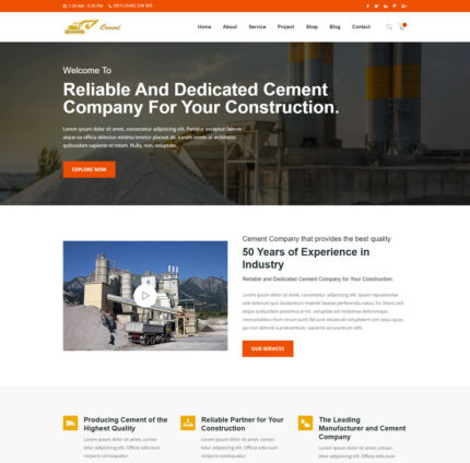 Cement  Manufactur Html Template - Features Image 1