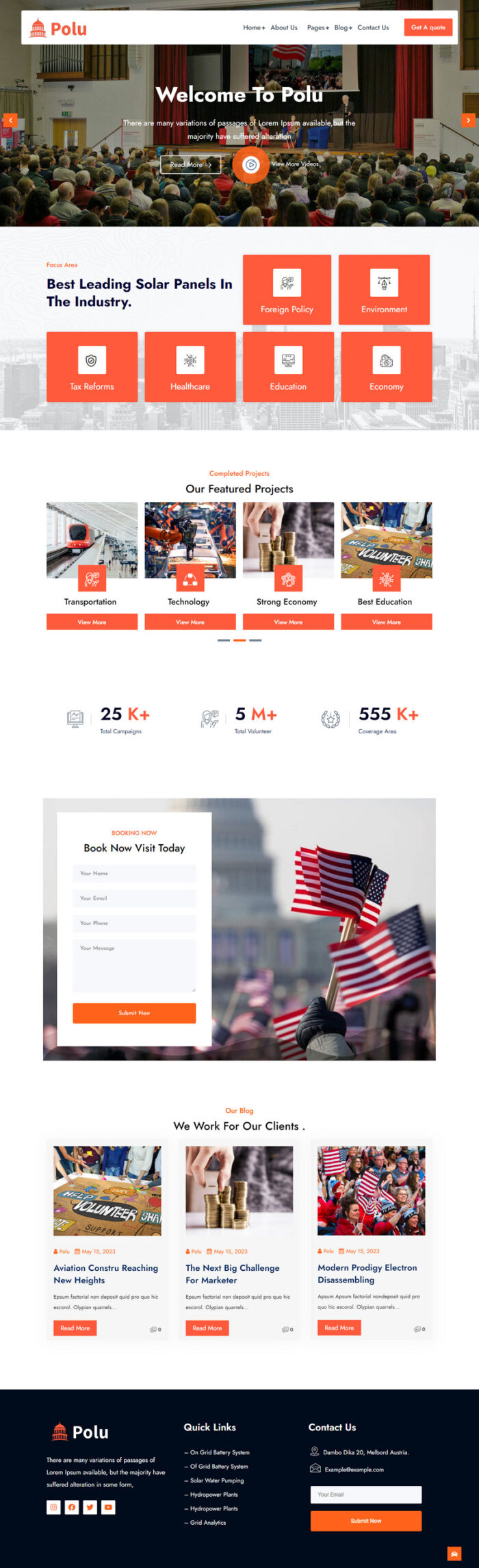 Polu - Political Party WordPress Theme - Features Image 1