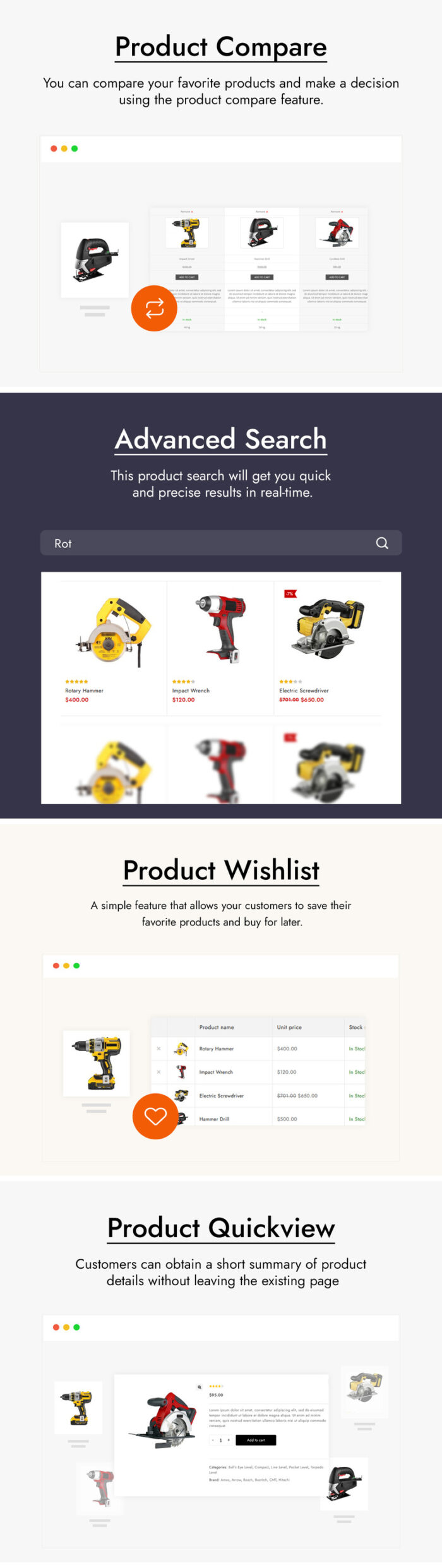 ToolMin - Power Equipment Tools WooCommerce Theme - Features Image 2