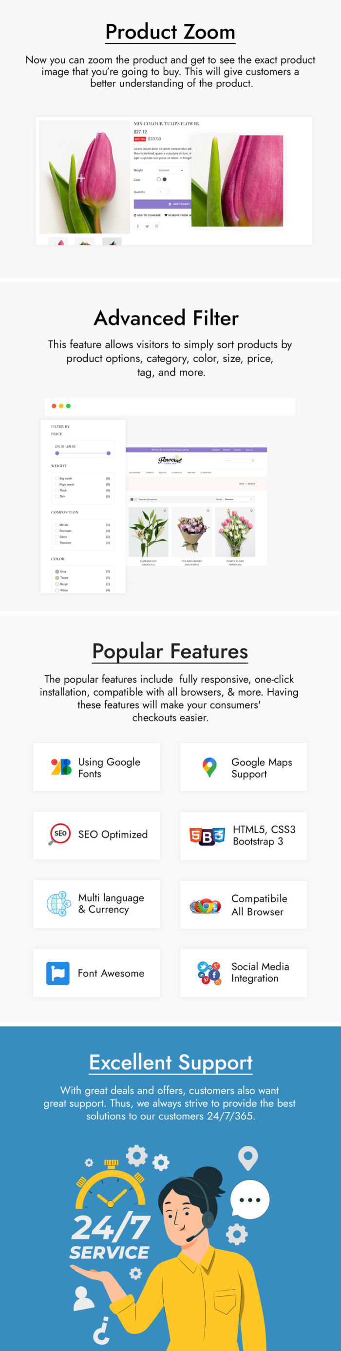 Floweral - Flower and Gift PrestaShop Theme - Features Image 3