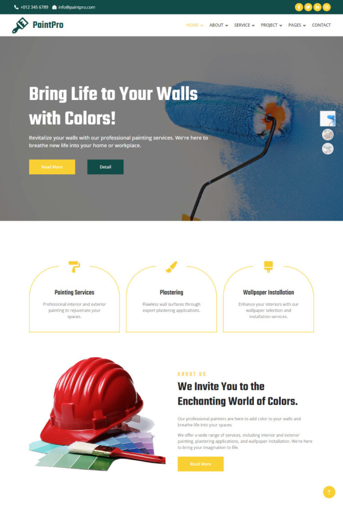 Paintpro - Painting HTML Template - Features Image 1