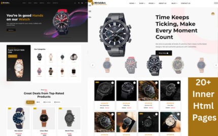 WristArc - Premium watch E-commerce HTML Template - Features Image 1