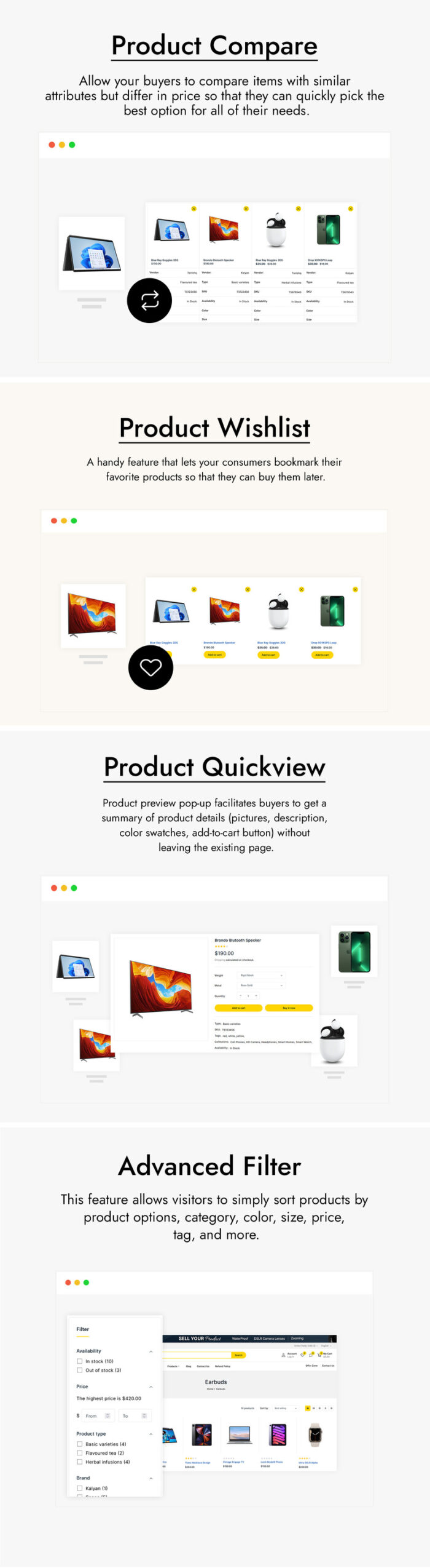 Techclow Electronics Store Shopify Theme - Features Image 2