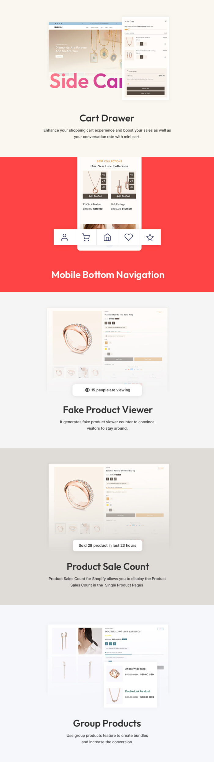 Starshine - Modern Jewelry Store Multipurpose Shopify 2.0 Responsive Theme - Features Image 4