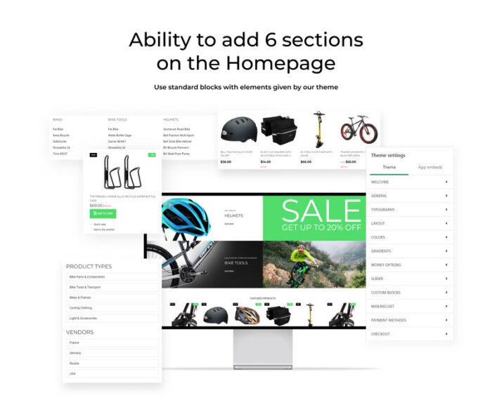 Cycling Responsive eCommerce Shopify Theme - Features Image 2