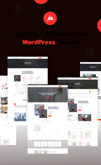 Conskip - Construction And Renovation WordPress Theme - Features Image 1