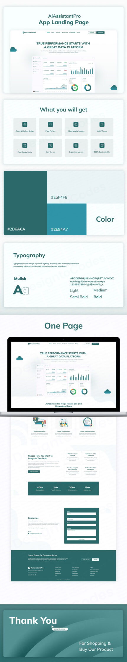 AiAssistantPro – App Landing Page Elementor Template - Features Image 1