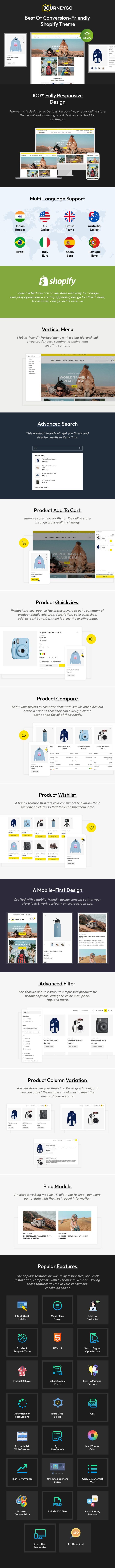 Journey - Shopify 2.0 Responsive Theme for Travel - Features Image 1