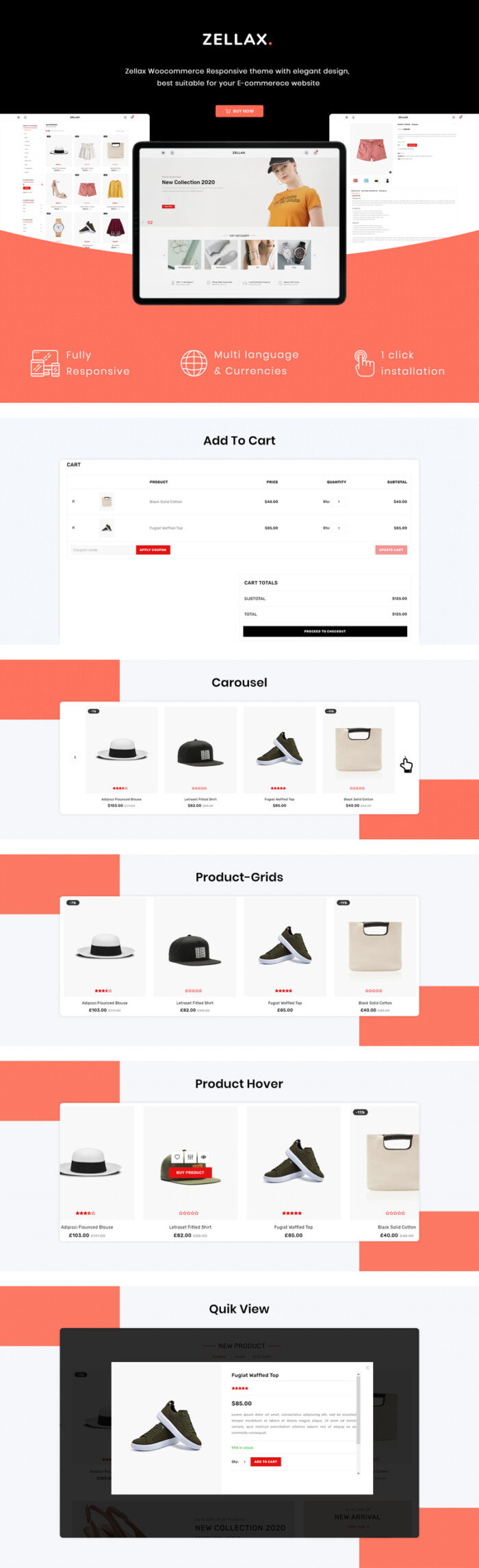 Zellax - Responsive Fashion WooCommerce Theme - Features Image 1