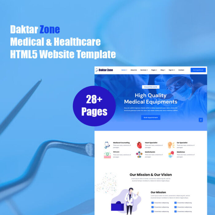 DaktarZone - HTML5 Template for Medical & Healthcare Marketplace - Features Image 2