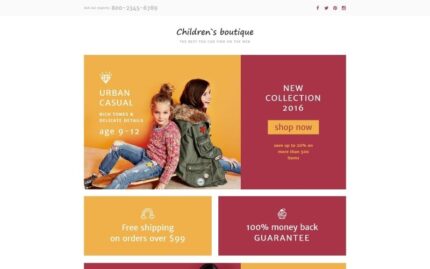 Baby Store Responsive Landing Page Template