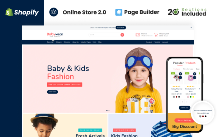 Baby Wear Clothing Store Shopify Theme