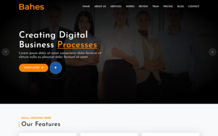 Bahes is a One Page Business HTML5 Template