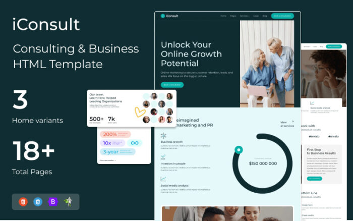 iConsult - Consulting & Business HTML Template - Features Image 1