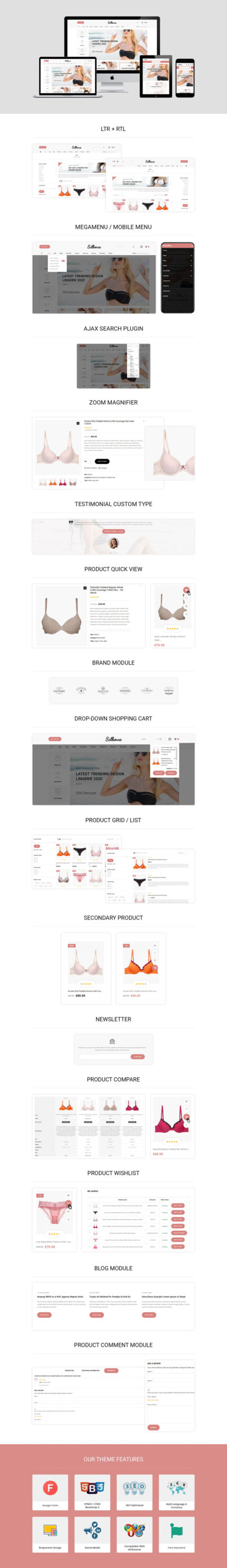 Silkova - The Ladies Wear Woocommerce Responsive - Features Image 1