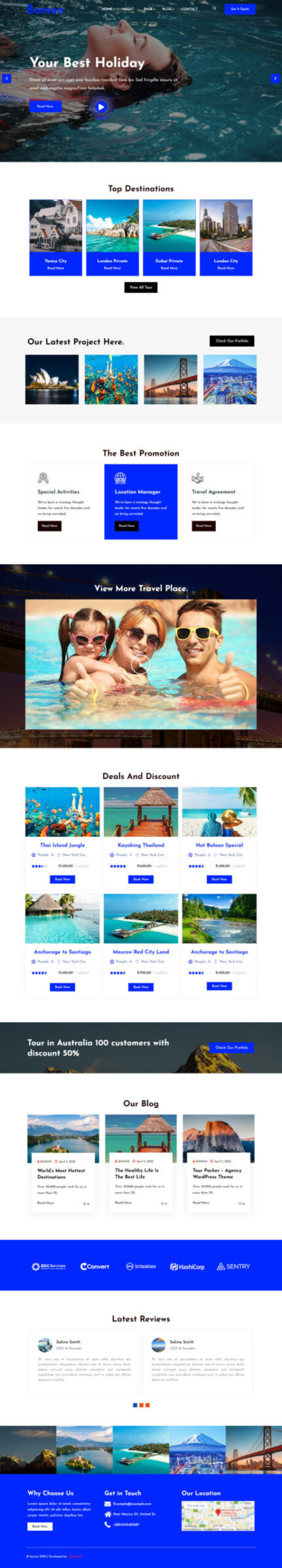 Bamon -­ Travel/Tour Booking Responsive WordPress Theme - Features Image 1