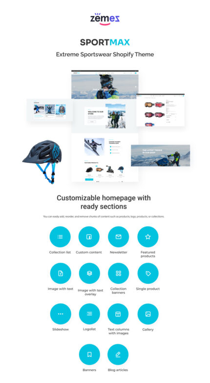 SportMax- Responsive Extreme Sportswear Shopify Theme - Features Image 1