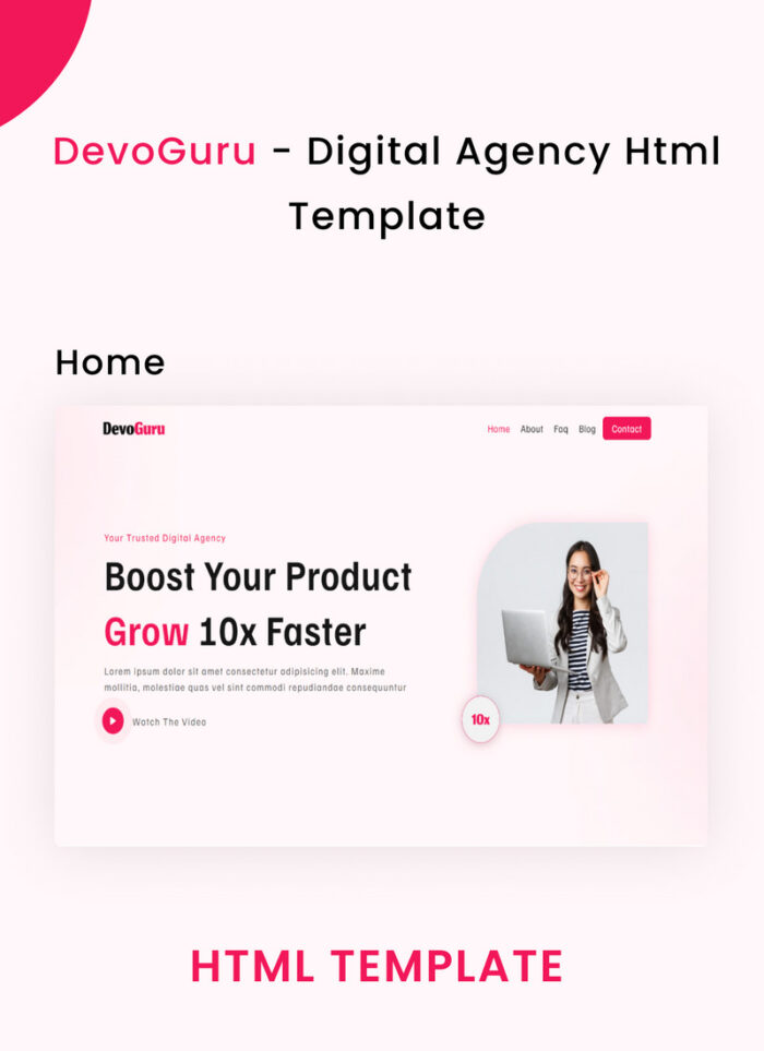 DevoGuru Digital Agency Solution HTML5 Template - Features Image 1