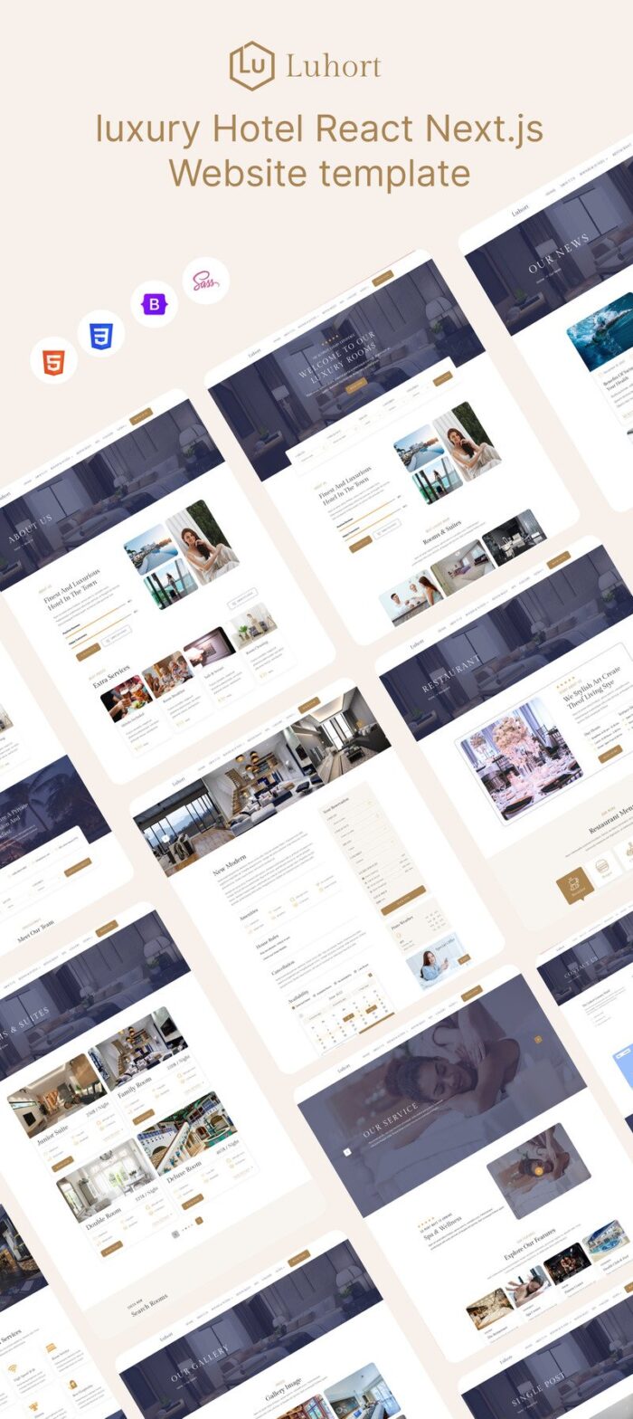 Luhort - Luxury Hotel HTML5 Template - Features Image 1