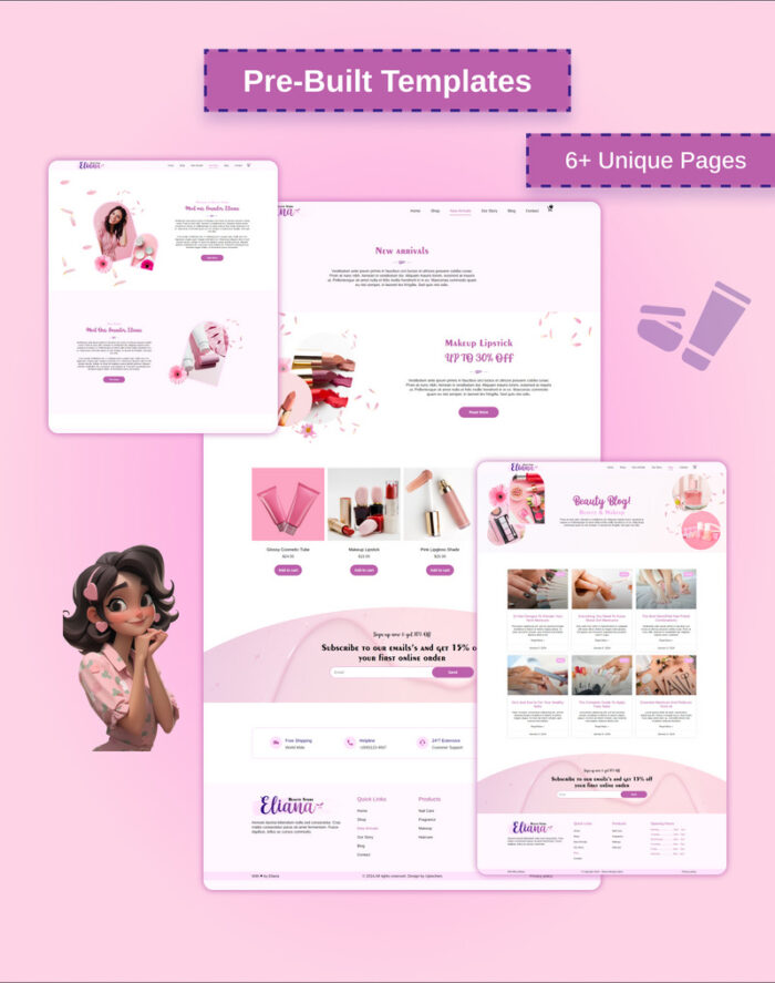 Eliana Beauty Store Woo Commerce Website - Features Image 5