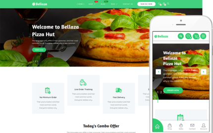 Bellaza - Pizza, Fast Food, Restaurant Ecommerce Website Template