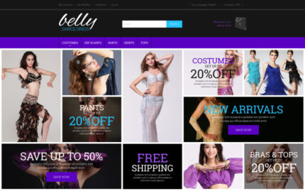 Belly Dance Costumes Magento Theme