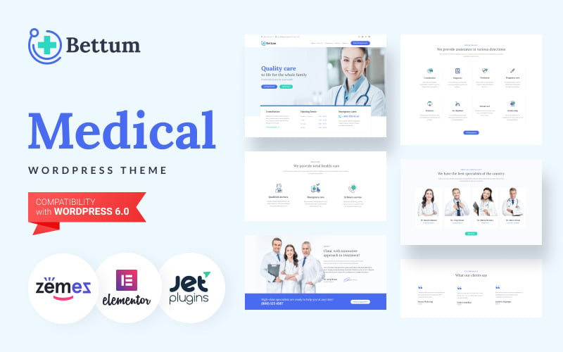 Bettum - Clean Medical WordPress Elementor Theme