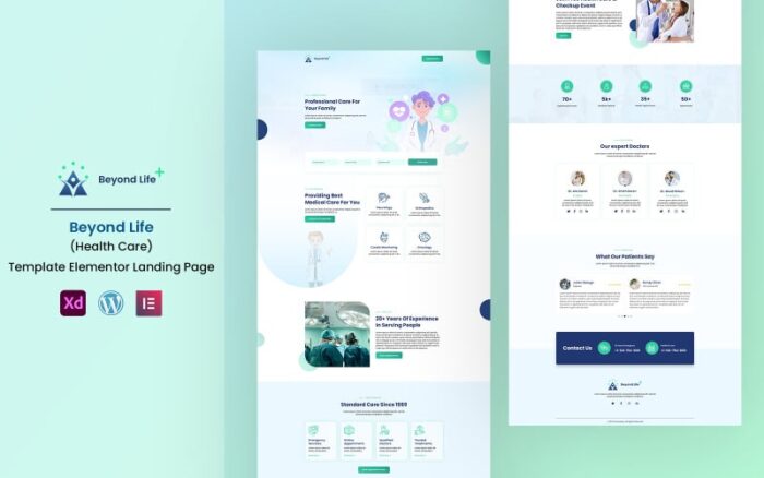 Beyond Life  Health Care Ready to Use Elementor Landing Page Template